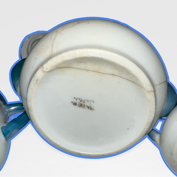 Lusterware Miniature teapot, creamer, sugar made Japan with TA stamped saucer - Picture 7 of 8